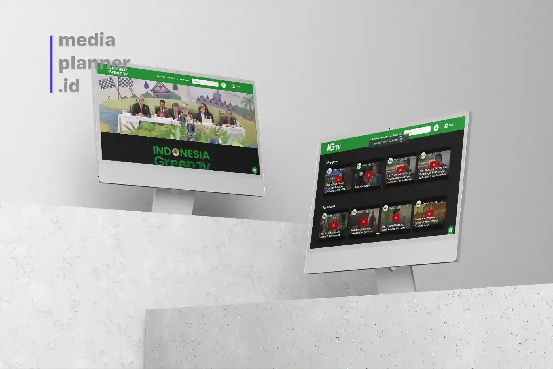 website indonesia green tv UI/UX Design